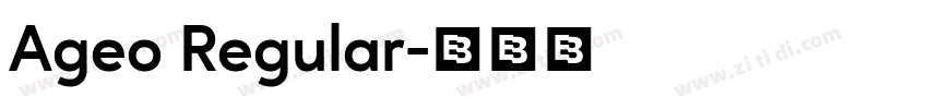 Ageo Regular字体转换